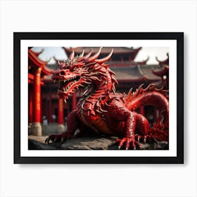 Chinese Red Dragon 4 Art Print