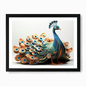 3d Carton Peacock 3 Affiche