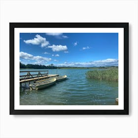 Two Boats On A Lake Art Print