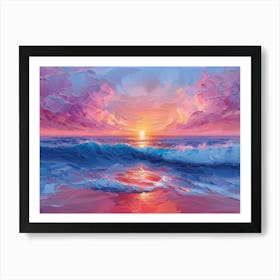 Sunset On The Beach 3 Art Print