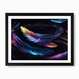Colorful Feathers 7 Art Print