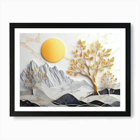 3d Modern Landscape 2 Art Print