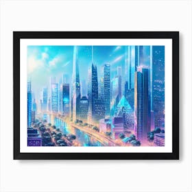 Futuristic Cityscape 51 Art Print