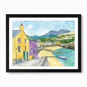 Cottages On The Beach Art Print
