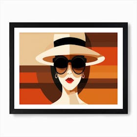 Woman In A Hat 5 Art Print
