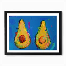 Avocado Halves Art Print