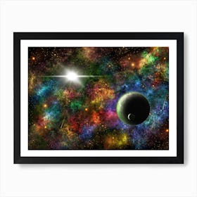 Exoius IX Planet and Nebula Art Print