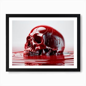 Bloody Skull Art Print