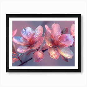 Pink Cherry Blossoms Art Print