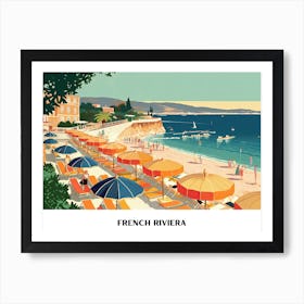 French Riviera Vintage Travel Poster Landscape 8 Art Print