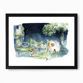 Camping De Vacances Art Print