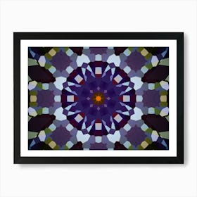 Purple Mosaic Cosmic Pattern Art Print