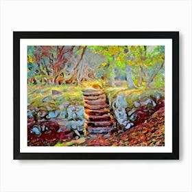 Forest Stairway Art Print