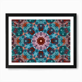 Abstraction Blue Mandala 3 Art Print