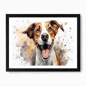 Watercolor Dog Painting 2 Art Print