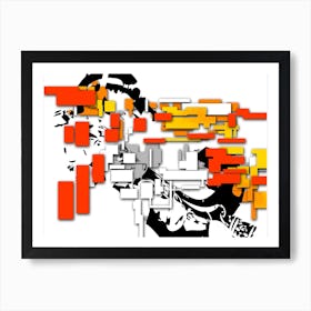 Abstraction Art Illustration In Painting Digital Style 36 Art Print