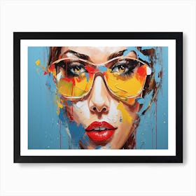 Woman In Sunglasses 16 Art Print