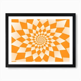 Abstract Orange Geometric Background Wallpaper Poster