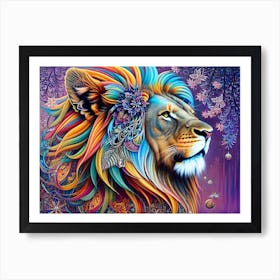 Lion Painting 70 Art Print