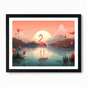 Flamingo Fun 2 Art Print