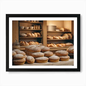 Cozy bakery shelves Art Print