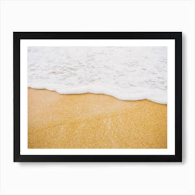 Foamy Waves On Beach Art Print