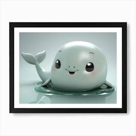 Cute Whale Art Print