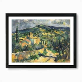 Rustling Fields Painting Inspired By Paul Cezanne Art Print