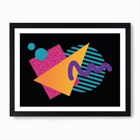 Memphis Pattern Retro Synthwave 80s Vintage 90s Dreamwave Shapes Artwork Art Print