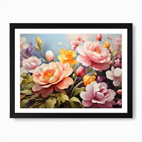 Spring Flowers Oil Painting 10 Art Print