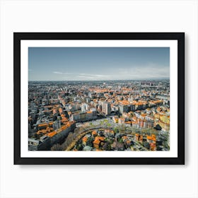 Aerial Photo City Life Milan, Italy Milan City Skyline Print | Wall Art Art Print