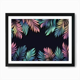 Abstract Tropical Leaves Art Print