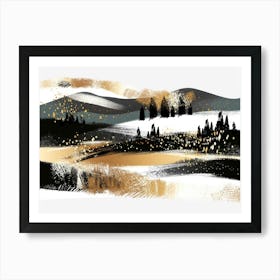 Gold And Black Canvas Print 44 Art Print