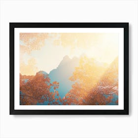 Autumn Trees In The Mountains - Grand Teton National Park Art Print