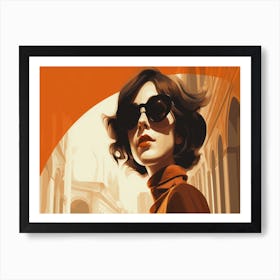 Woman In Sunglasses 7 Art Print