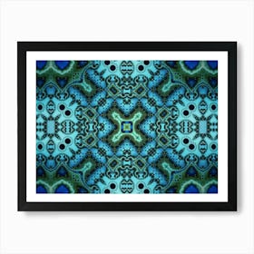 Abstract Pattern Blue Canvas Art Print