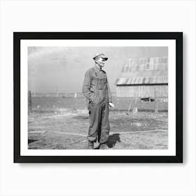 Tip Estes, Forty Three Year Old Hired Man, On His Farm Near Fowler, Indiana By Russell Lee Art Print