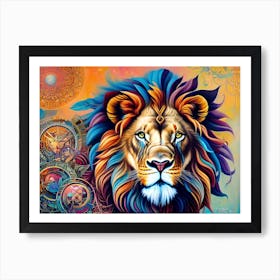 Lion Painting 65 Affiche