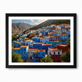 Blue City Of Chefchaouen Art 2 Art Print