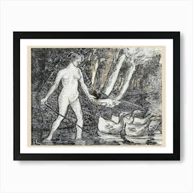 Bather With Geese (1895), Camille Pissarro Art Print