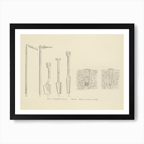 Vintage Illustration Of Draining Tools, Drains, John Wright Art Print