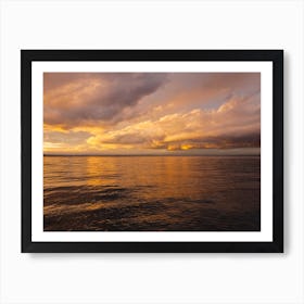 Tranquil evening at the lake Art Print