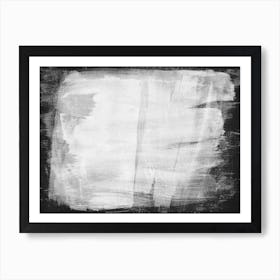 Minimal Abstract Black And White Painting 1 Art Print