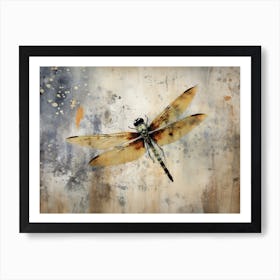 Dragonfly Illustration Meadow Watercolour 1 Art Print