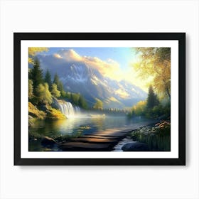 Beautiful 3d Nature And Landscape 1 Art Print