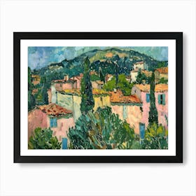 Rustic Romance Painting Inspired By Paul Cezanne Art Print