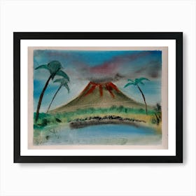 Volcano Island 1 Art Print