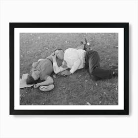 Untitled Photo, Possibly Related To Tired Picnickers, Fourth Of July, Vale, Oregon By Russell Lee Art Print