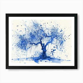 Blue Tree 2 Art Print