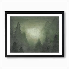 Misty Forest Art Print